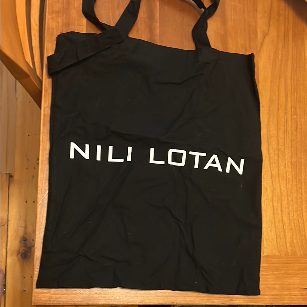 Nili Lotan Black Fabric Tote Bag